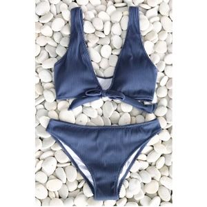 Cupshe Deep Love Solid Bikini Set